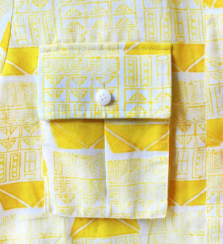 women's Natural dyed Yellow house david Shirt