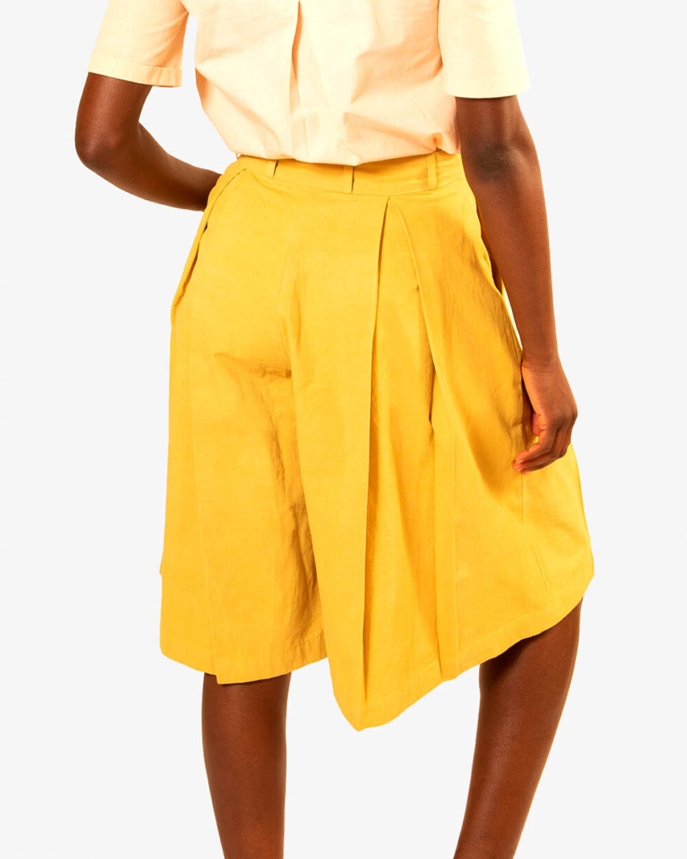 Culottes Organic natural dyed Yellow Cham point to point