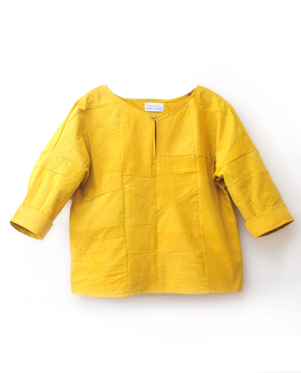 Organic yellow recycled blouse top