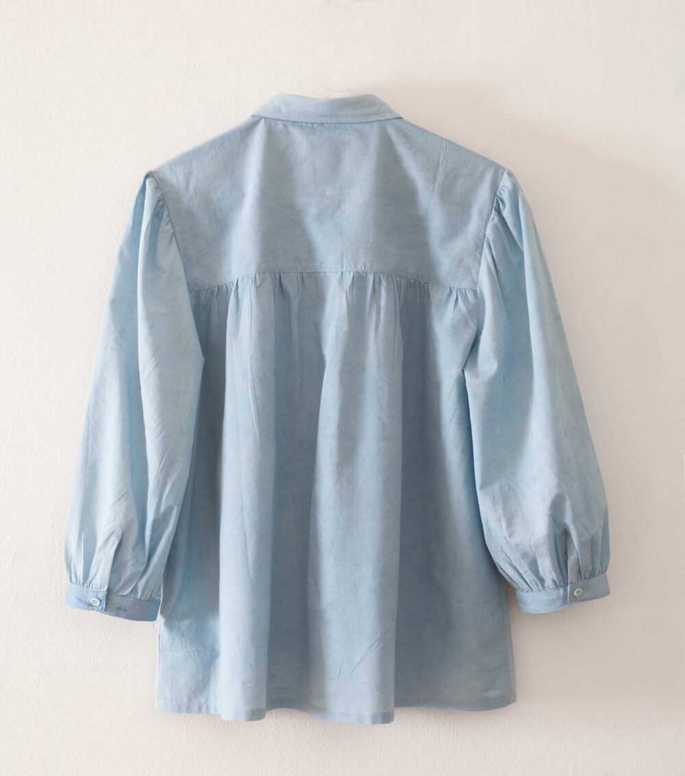 light blue blouse top sustainable